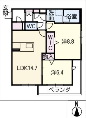 NORRLOV(2LDK/3階)の間取り写真