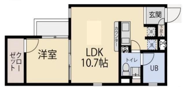 セドール代田橋(1LDK/1階)の間取り写真