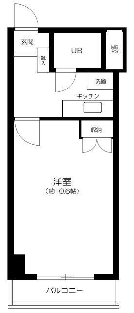 アカデミーグローリア初穂町田合同ビル(1K/5階)の間取り写真