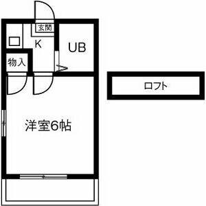 MINISTAY岩倉(1K/2階)の間取り写真