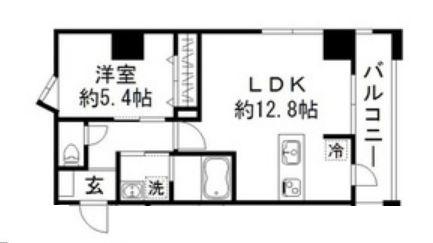 プランドール(1LDK/8階)の間取り写真