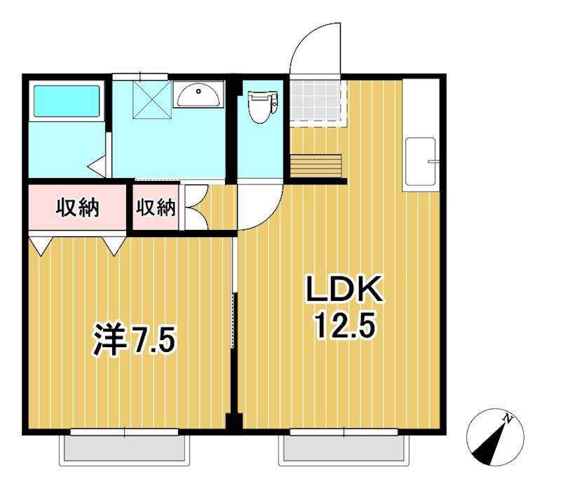セントヒルズ泉(1LDK/2階)の間取り写真