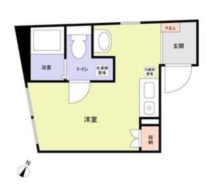 ブラン渋谷本町(ワンルーム/4階)の間取り写真