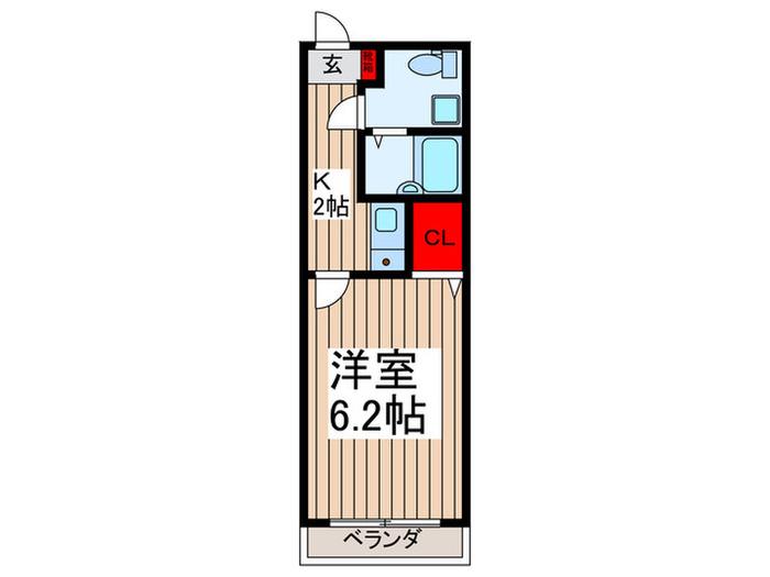 YONO イースト PLAZA(1K/1階)の間取り写真