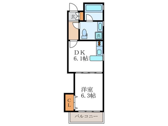 KZ ALLAY(1DK/3階)の間取り写真