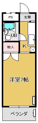 メゾンヴェール(1K/1階)の間取り写真