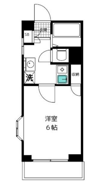 コスモ佐野第2(1K/2階)の間取り写真
