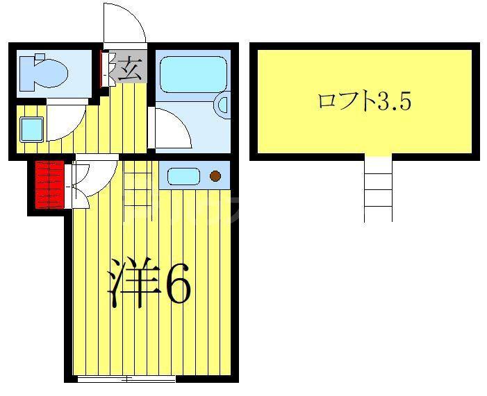 コーポ逆井(ワンルーム/1階)の間取り写真