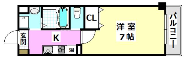 DAP正雀(1K/4階)の間取り写真