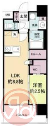 セレニテ難波グランデノール(1LDK/10階)の間取り写真