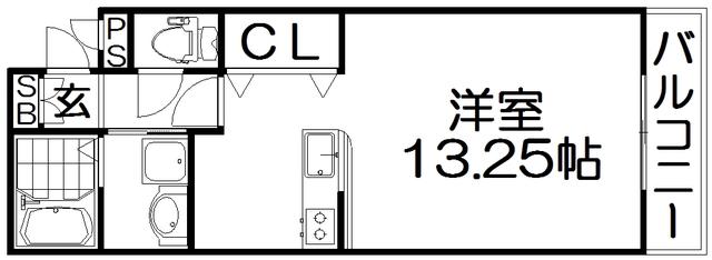 コンフォルト津田(ワンルーム/3階)の間取り写真