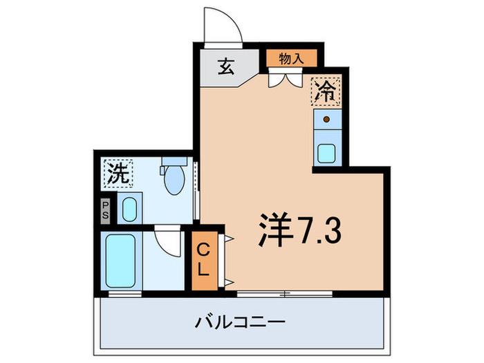ロネスタR文京護国寺(ワンルーム/2階)の間取り写真