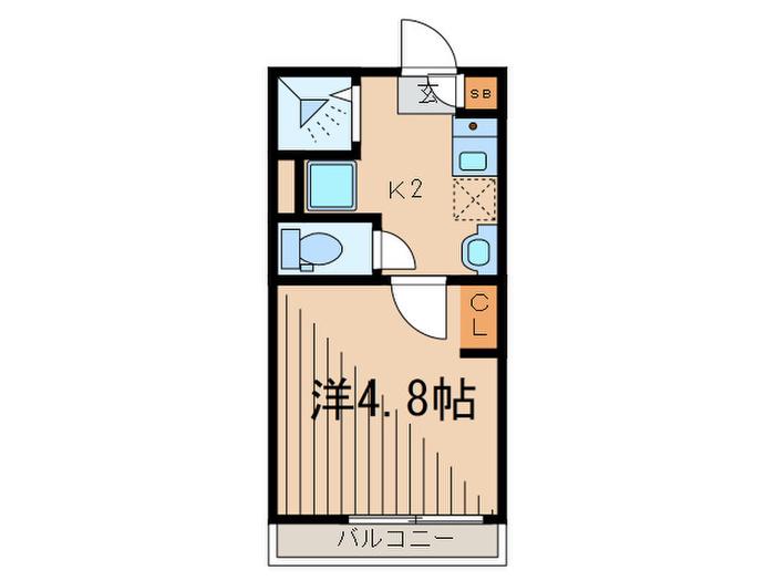 ルミエール(1K/3階)の間取り写真