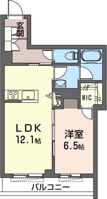WISE NOTE(1LDK/2階)の間取り写真