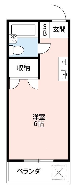 グリーンパーク小手指(ワンルーム/2階)の間取り写真