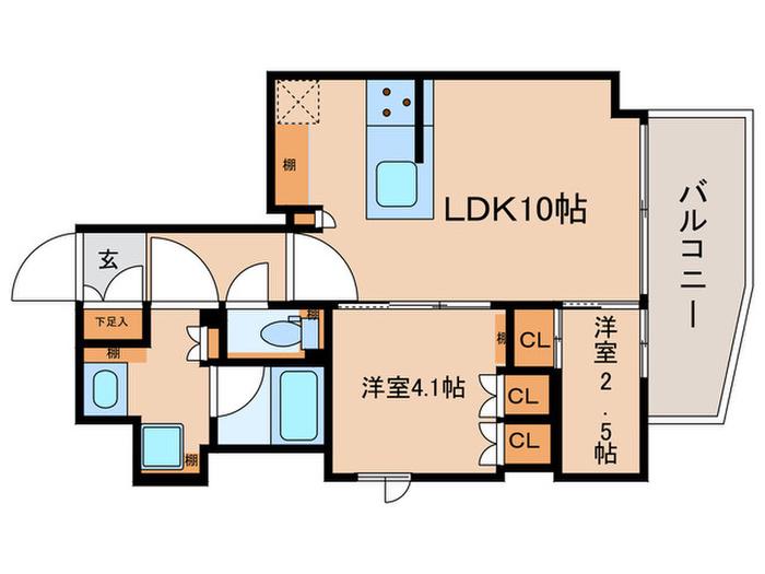 リビオメゾン東池袋(2LDK/6階)の間取り写真