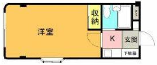 第三MKビル(1K/2階)の間取り写真
