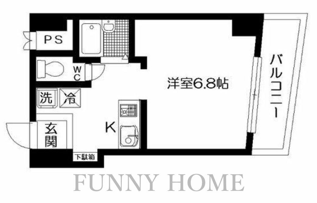 ラコルタ(ワンルーム/2階)の間取り写真