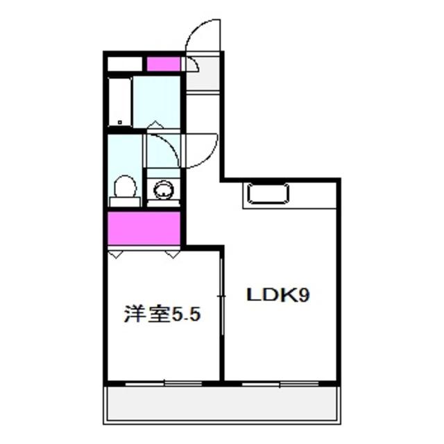 アーバンアイム(1LDK/5階)の間取り写真
