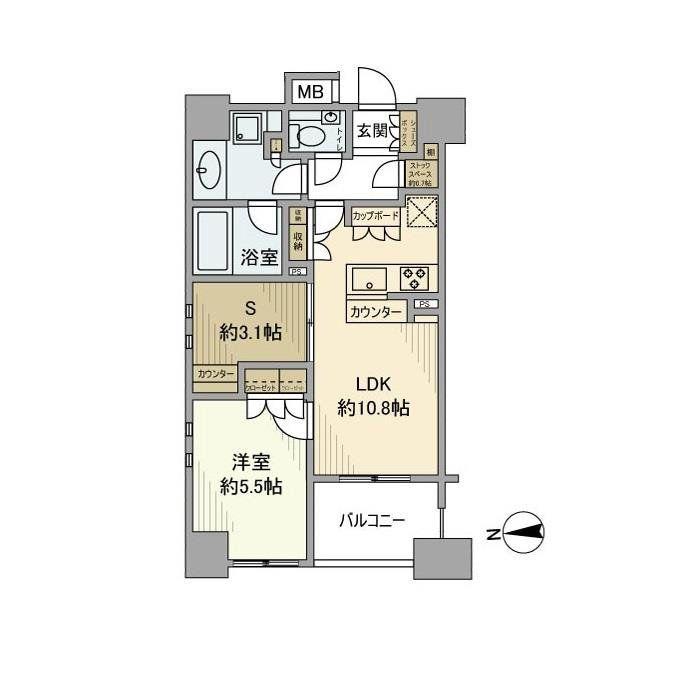 オーベル馬込IL(1SLDK/3階)の間取り写真