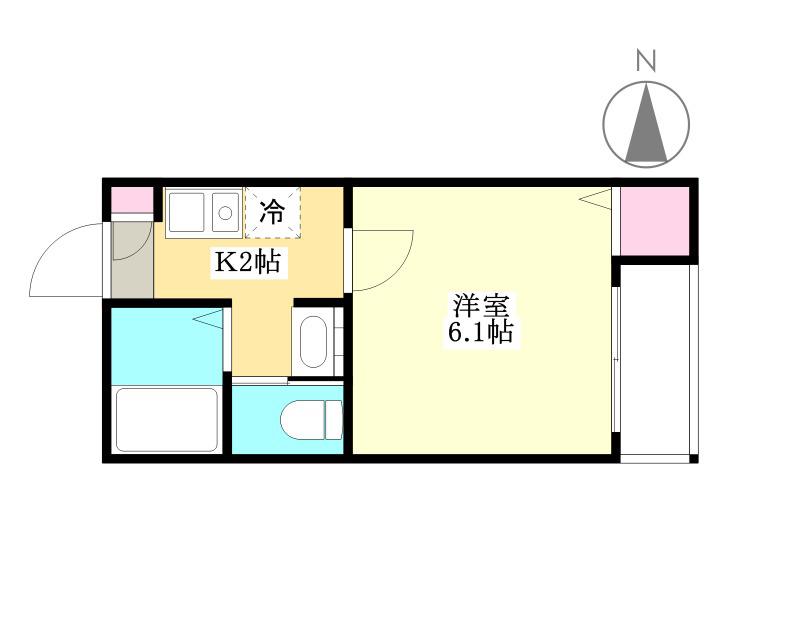 サニーコート野方(1K/3階)の間取り写真