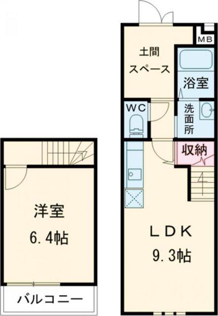 フジパレススリーハーブズ中百舌鳥町1丁(1LDK/1階)の間取り写真