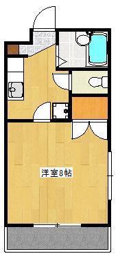 ロフティ三軒町(1K/1階)の間取り写真
