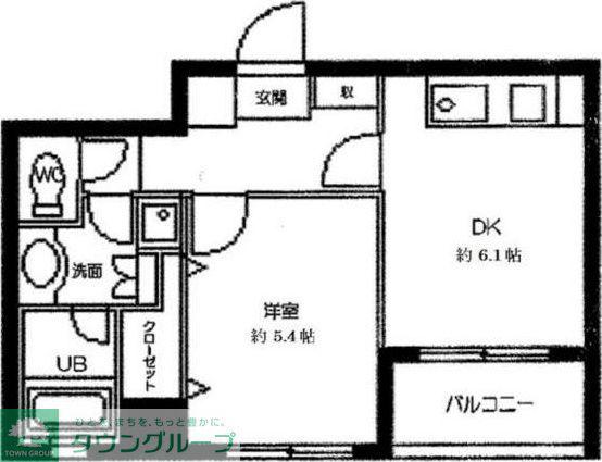 ラクラス田原町(1DK/7階)の間取り写真