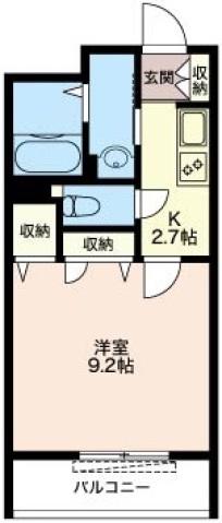 クラーレ インゼル(1K/2階)の間取り写真