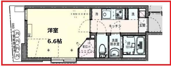 クレイス梅島(1K/1階)の間取り写真