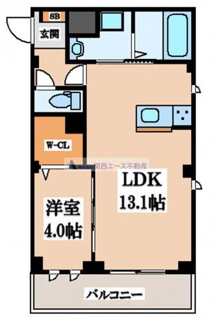 MA.MAISON(1LDK/2階)の間取り写真