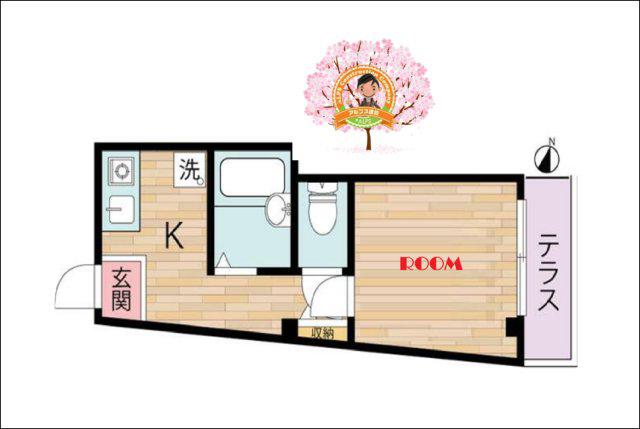 MTプラザ7(1K/1階)の間取り写真