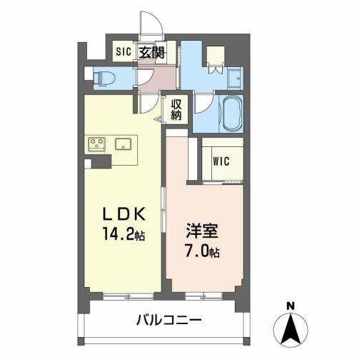TOUR DANGE IKOMA(1LDK/2階)の間取り写真