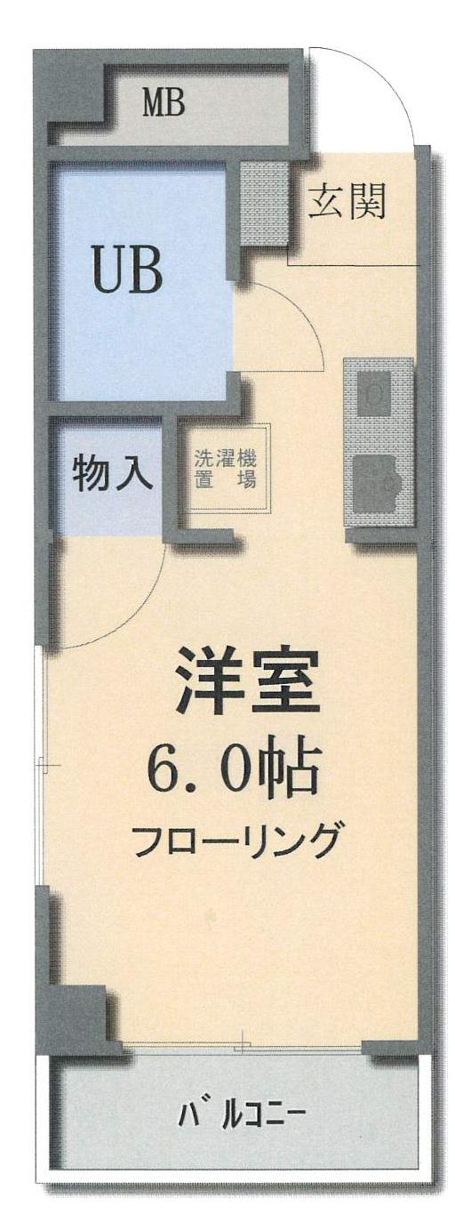 シティーライト丸山台(1K/1階)の間取り写真