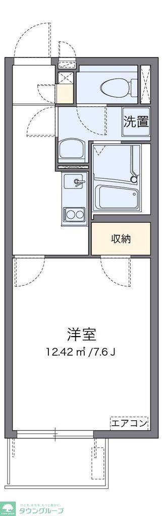 レオネクストロックキャッスル(1K/4階)の間取り写真