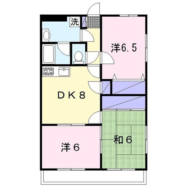 ウィングマンションひまわり(3DK/3階)の間取り写真