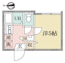 LILAS TERRACE西糀谷(1K/3階)の間取り写真