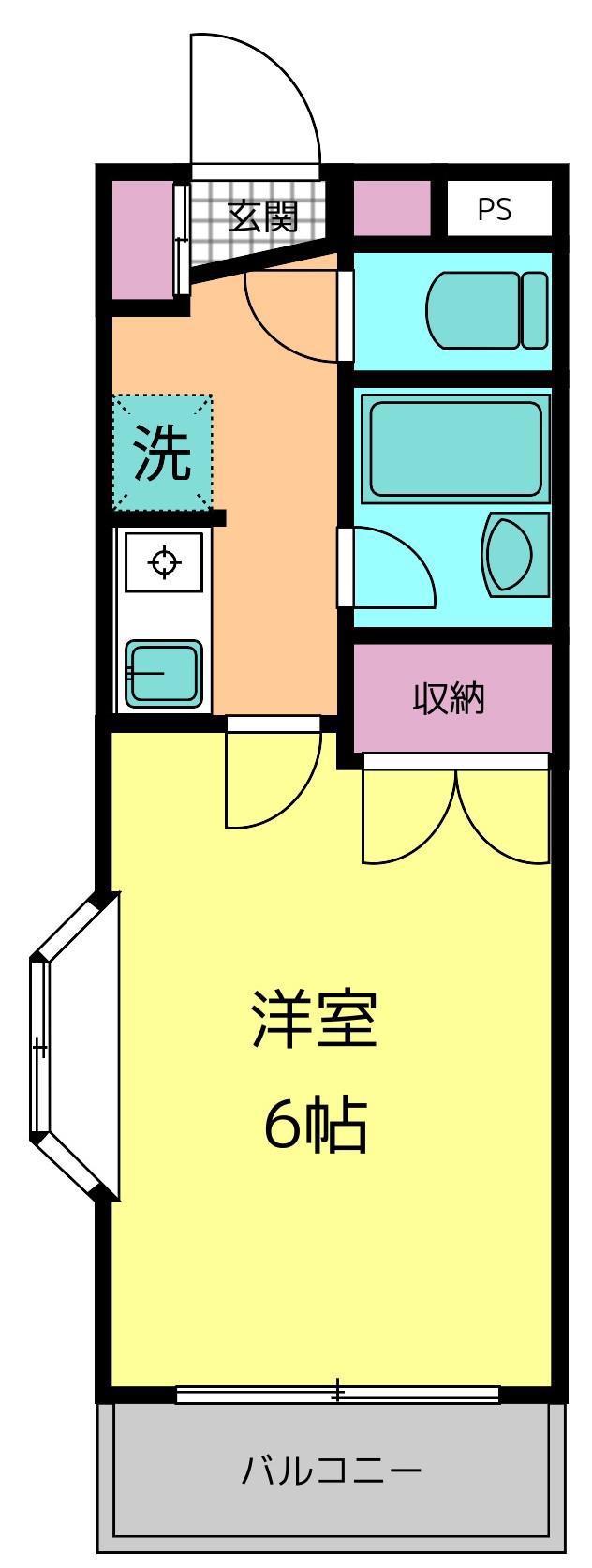 相生パレス(ワンルーム/3階)の間取り写真