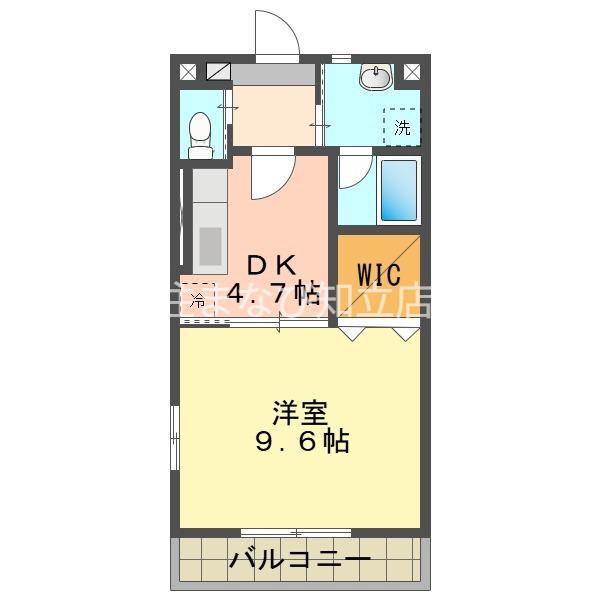アンティーク21(1DK/2階)の間取り写真