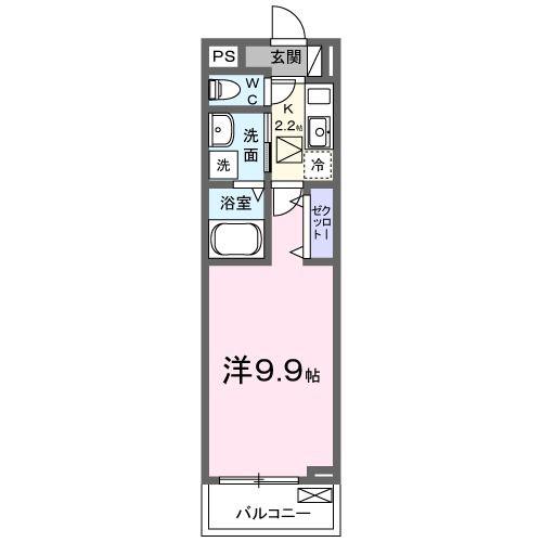 アリエッタ(1K/1階)の間取り写真