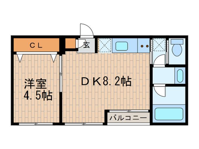 BASECAMP HAMADAYAMA(1DK/3階)の間取り写真