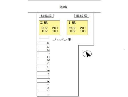サンパセオ山水 II棟 2-(2LDK/1階)の間取り写真