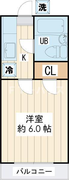 Mアパートメント(1K/1階)の間取り写真