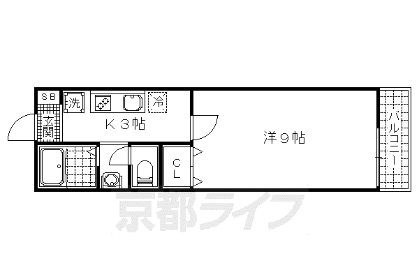 NF別保ハイツ(1K/1階)の間取り写真