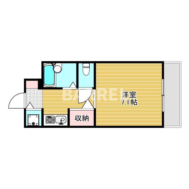 センチュリー蛍池(1K/3階)の間取り写真