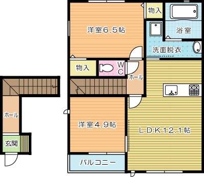 パストラル沼 II(2LDK/2階)の間取り写真