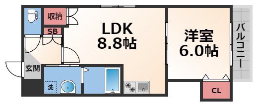 ARCENCIEL SQUARE TAKAIDA(1LDK/3階)の間取り写真