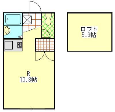 ベストA(ワンルーム/2階)の間取り写真