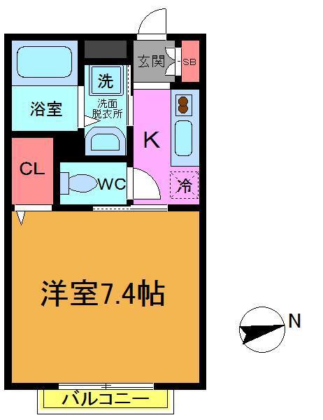 北方フォーラム(1K/1階)の間取り写真