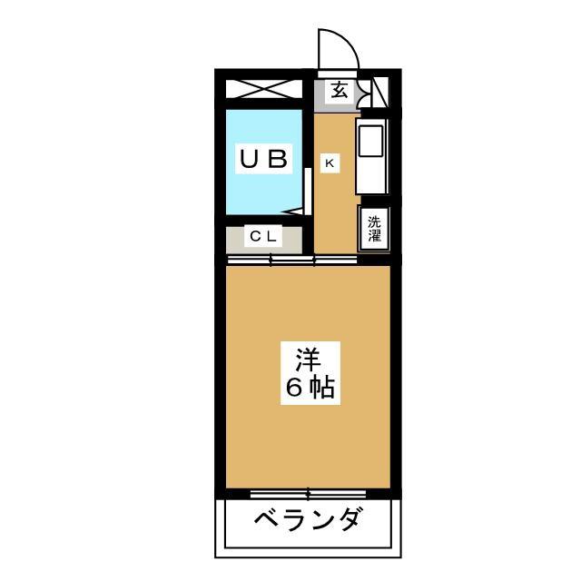 エルミタージュ相模(1K/2階)の間取り写真